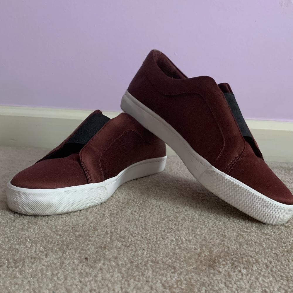 Maroon Slip On Sneakers